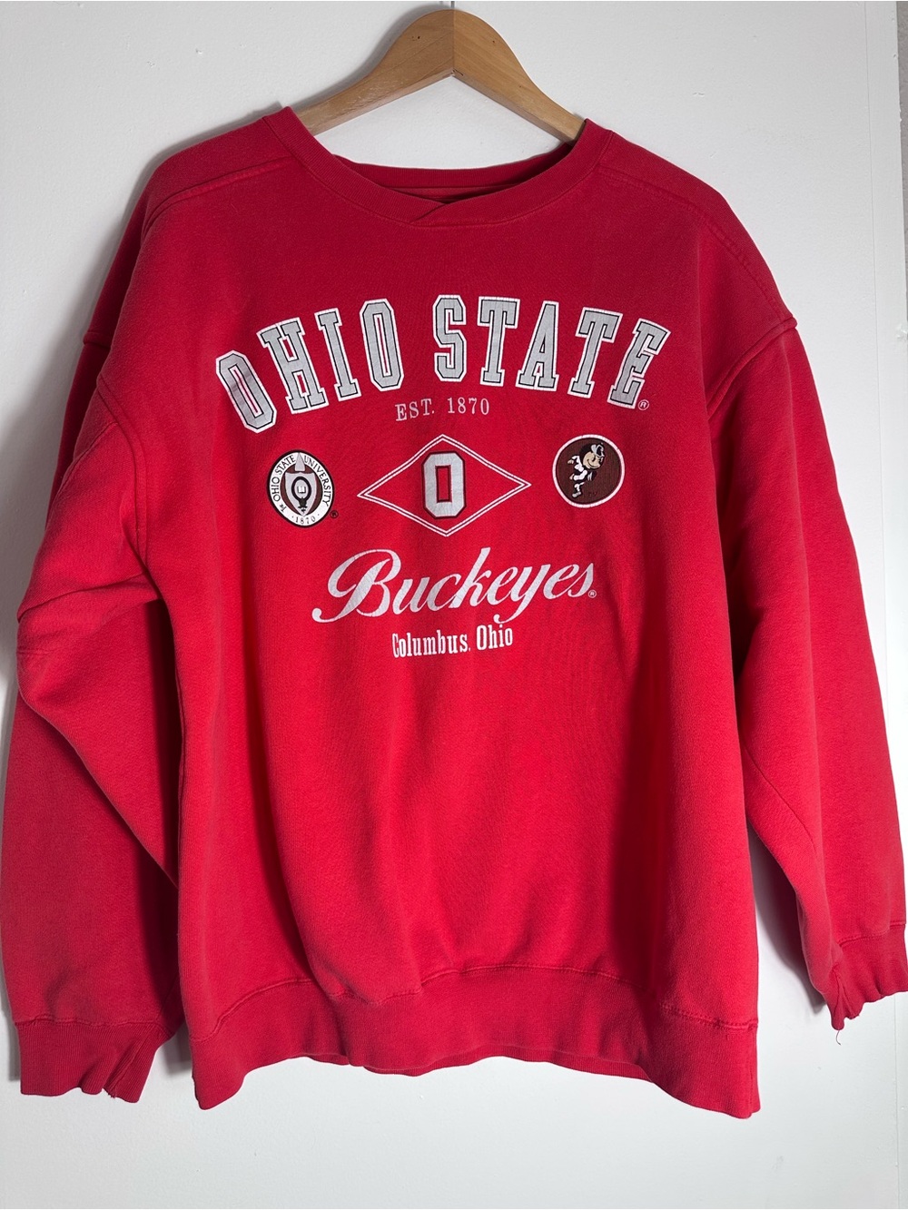 Vintage Ohio State Buckeyes Red Crewneck Sweatshirt